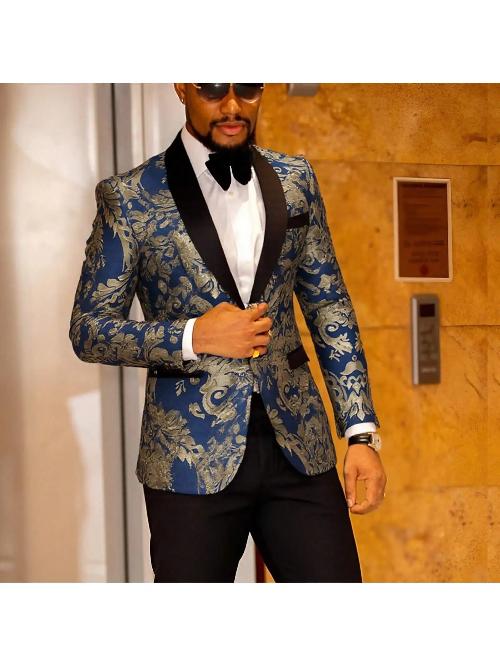 Men's Sport Coats & Blazers Shawl Lapel One Button Slim Fit Long Sleeve Jacket Tuxedo Party Dinner Wedding Blazer